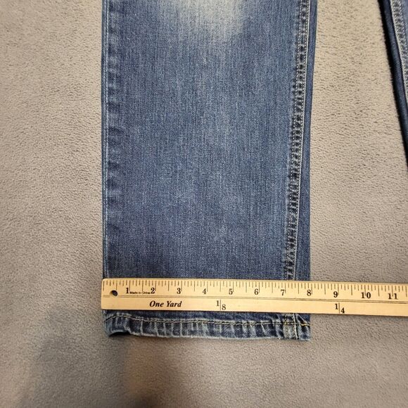 Levis 541 Jeans Mens 36x30 Blue Straight Leg Denim Distressed Stretch - Picture 8 of 12
